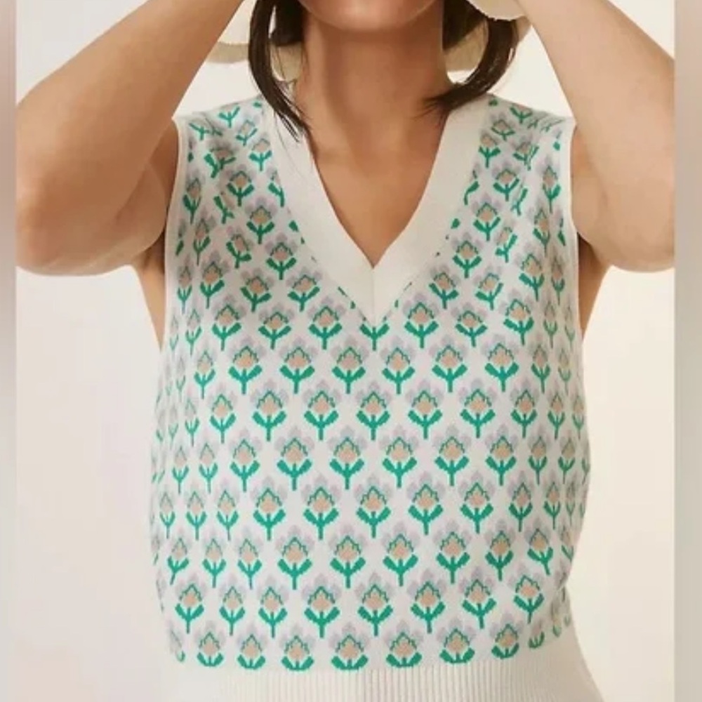 Maeve Jacquard Sweater Vest - Picture 2 of 8
